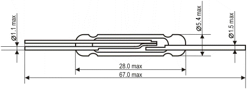 Контакт магнитоуправлеяемый гермитизированный (МКС-27103)