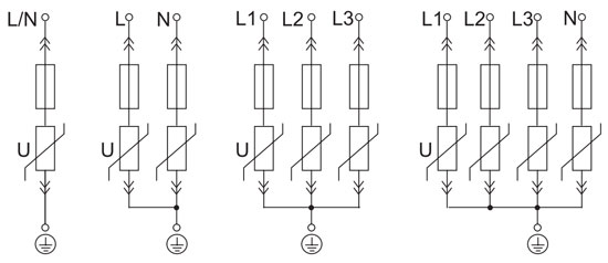 Электрическая схема подключения УЗИП