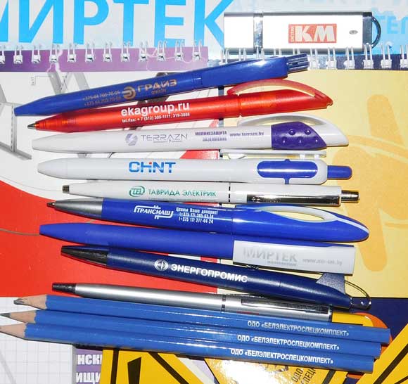 Ручки с логотипами